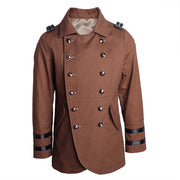 Kids vintage Military Style Cotton Jacket3-9Y Boys Formal Uniform Trench Coat