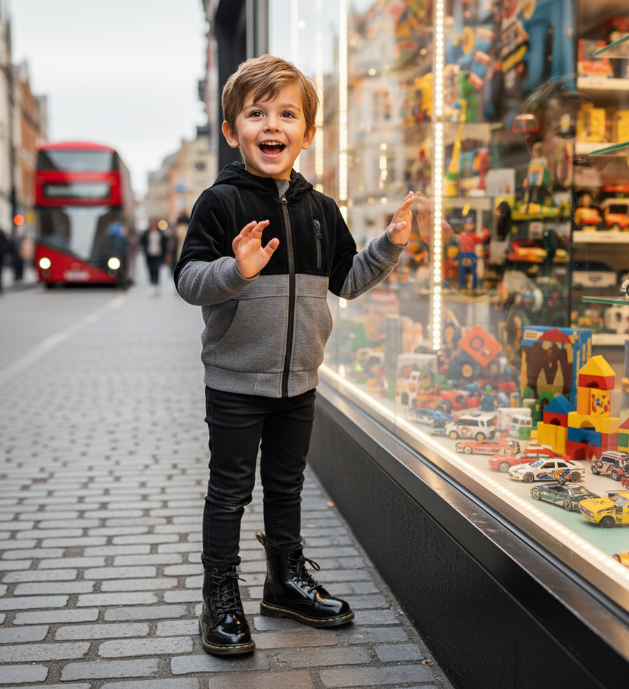 Boys Zip-Up Hoodie 3-4-5-6-7-8-9Y Casual Jacket Sweatshirt hooded Black  2025