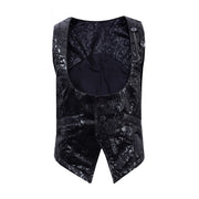 Boys Black Brocade Formal Vest Waistcoat (4–9 Years) XMAS party Wear birthday