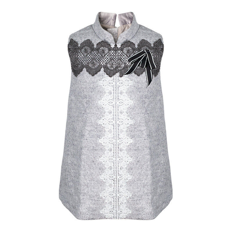 Girls Sleeveless Woolen winter Party Dress 3-7Y Baby Doll Princess 2025 vintage