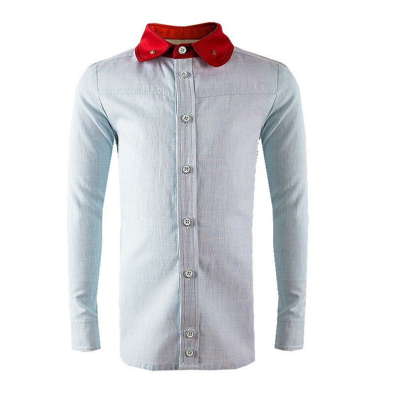 Boys Long Sleeve Cotton Shirt  Casual & Comfortable Top for Kids Ages 6–12Y gift