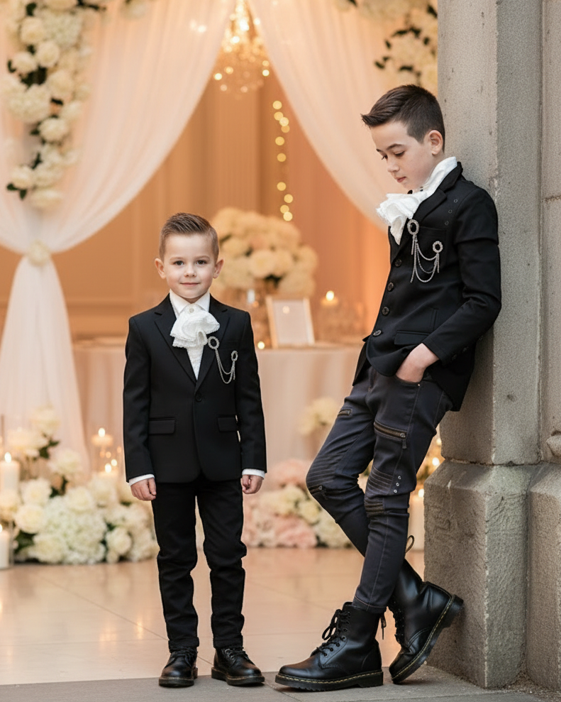Classic Black Blazer for Boys – A Refined Jacket for School, Ceremonies & Everyday Elegance (Ages 3–12)