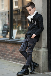 Boys Formal Black Blazer 3-12 Years Long Sleeve School Uniform Jacket party wear