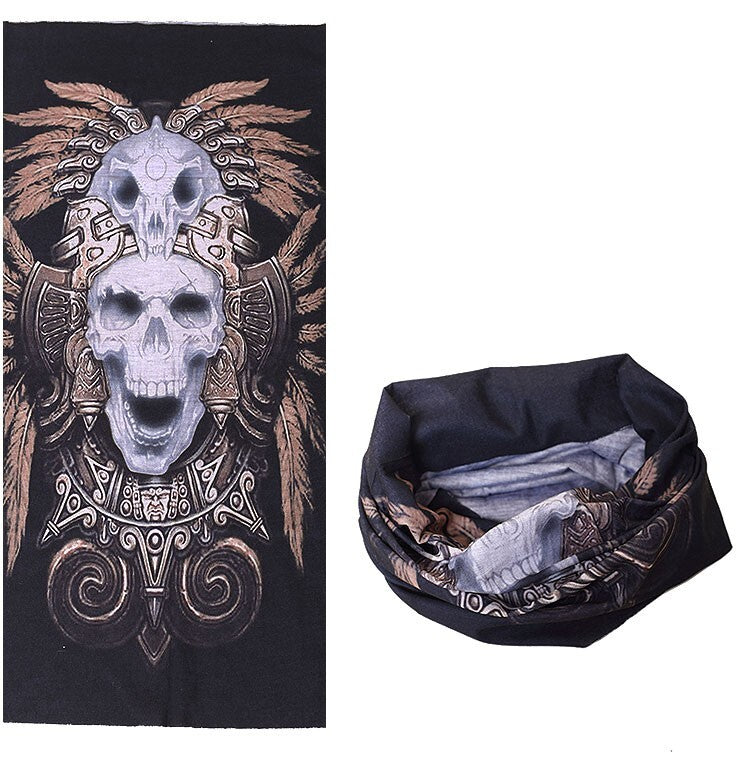 Neck Tube Scarf – Printed Face Warmer Snood for Biker Cycling Snood Warmer Banda