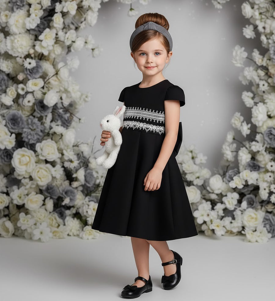 Girls Pink Princess birthday Party Dress – Flower Girl Style, Ages 3–9 Years