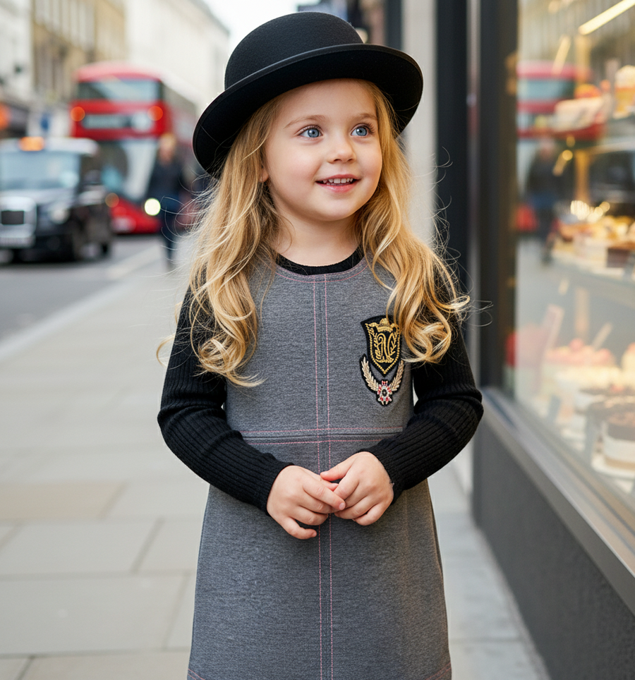 Girls PU Leather Dress 2-3-4-5-6-7Y Casual winter Mini Skirt Style festival wear