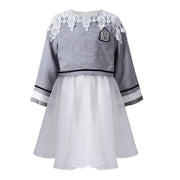 Girls Fashion Two-Piece Outfit – Loose Fit Top & Dress Set great bargin autumn