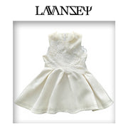 Gilrs princess festival Luxury Beige Lace Dress VintageToddler Party Outfit Xmas