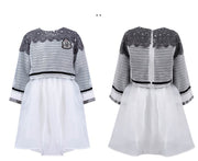 Girls Fashion Two-Piece Outfit – Loose Fit Top & Dress Set great bargin autumn