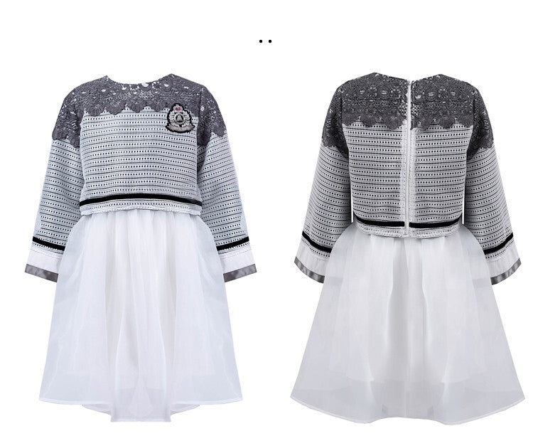 Girls Fashion Two-Piece Outfit – Loose Fit Top & Dress Set great bargin autumn