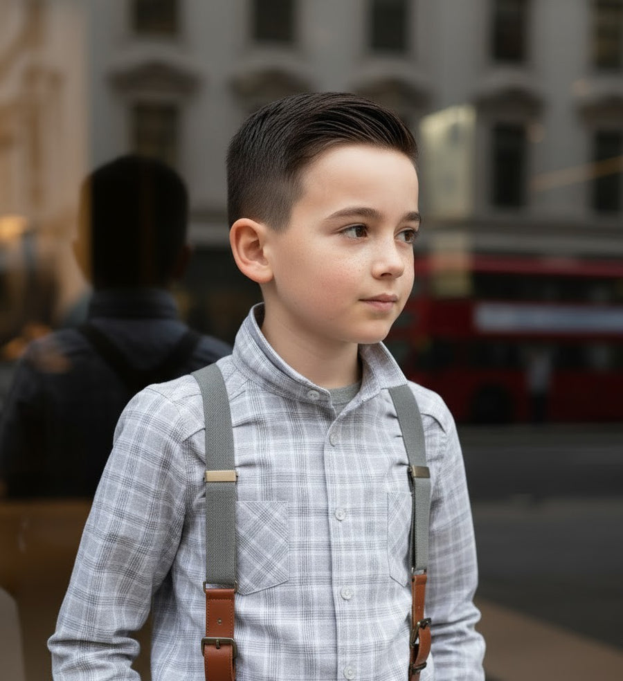 Boys Flannel Plaid Shirt Long Sleeve Casual  shirt Top 3-12 Years big sale gift