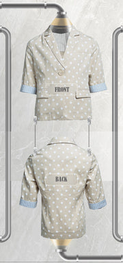 Girls Cream Cotton Blazer Short Casual Jacket top for all seasons kids top 6–12Y