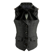 Girls Fairytale Wool Waistcoat with Bowtie 3-10Y  Cosplay Vest Costume festival