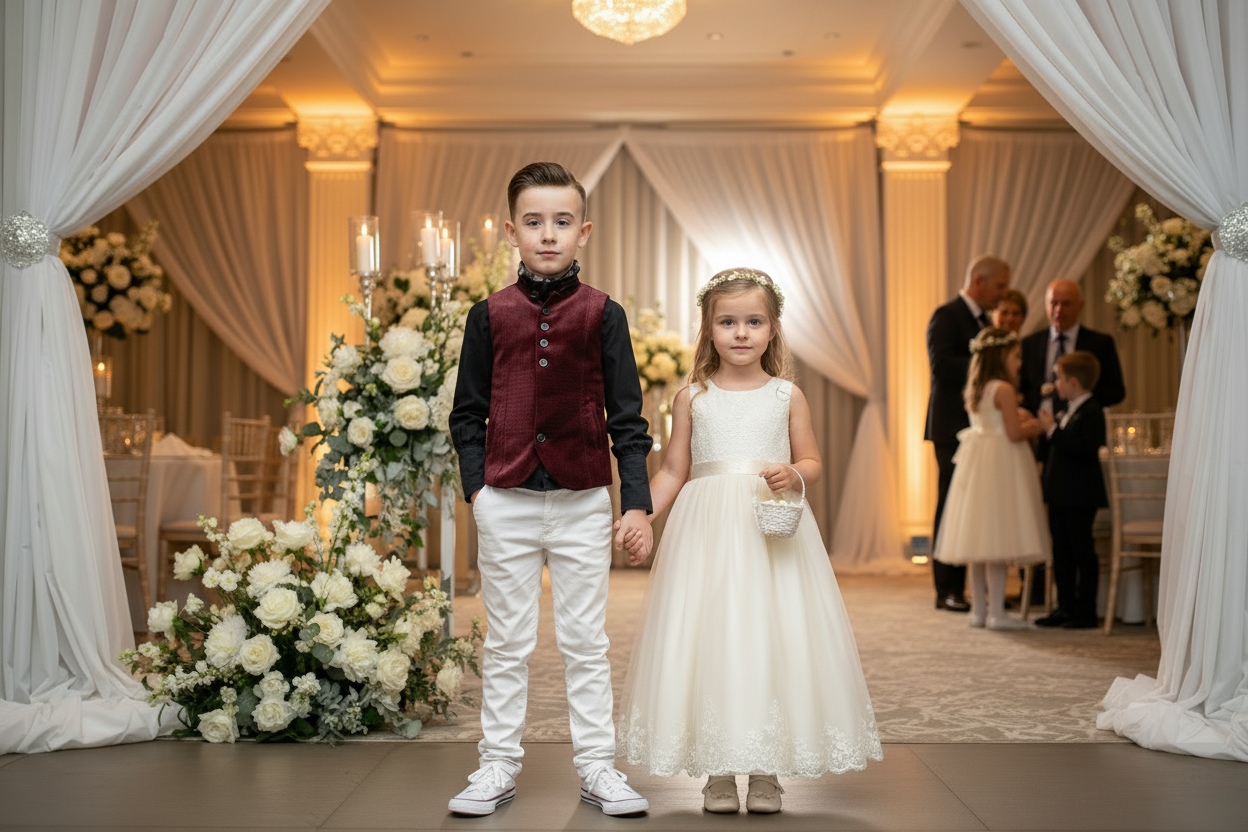 Boys Vintage Velvet Waistcoat (3–9 Years) | Formal Page Boy Vest & Smart Layering Top