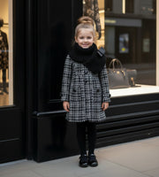 Girls Red Cashmere Long Coat /black wool coat – Elegant autumn Wear (3-5 Years)