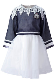 Girls Fashion Two-Piece Outfit – Loose Fit Top & Dress Set great bargin autumn