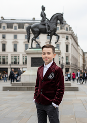 Boy Velvet Blazer Wine Red 3-4-5-6-7y Slim Fit Formal suit birthday Party Jacket