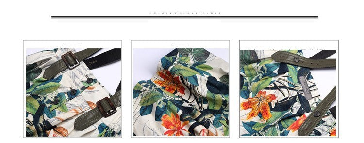 Girls Floral Cotton Skirt with Straps – Vintage Style Mini Skirt