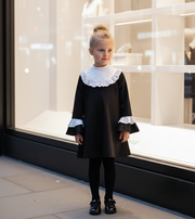 Girls Vintage Black A-Line Princess Dress autumn baby doll 3–4-5 Years clearance