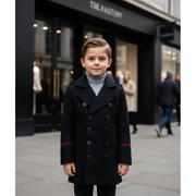 Boys Military Style Woolen Jacket  Smart 2025 winter Casual Cashmere Coat 3-9Y