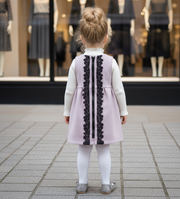 Girls Woolen Vest  Dress  Baby Doll Mini Dress Runs Small Pls Order 1–2 Sizes Up