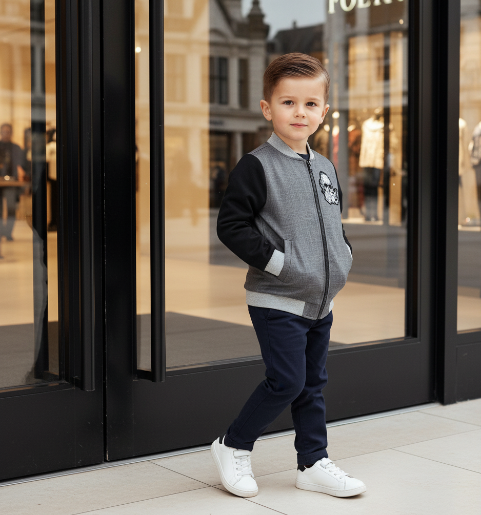 Boys Cotton Jacket Autumn Coat Stylish Casual Outerwear for Kids 3-7 Y Toddler