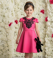 Girls Pink Princess birthday Party Dress – Flower Girl Style, Ages 3–9 Years