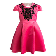 Girls Pink Princess birthday Party Dress – Flower Girl Style, Ages 3–9 Years