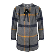 Girls Autumn Coat 2025 Plaid pattern Wool-Blend Baby-Doll Style Ages 2–3-4Y