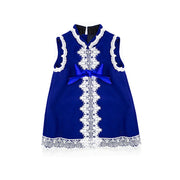 Girls Sleeveless Woolen winter Party Dress 3-7Y Baby Doll Princess 2025 vintage