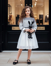 Girls Fashion Two-Piece Outfit – Loose Fit Top & Dress Set great bargin autumn