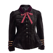 Girls black top  Velvet  2-3-4-5Y autumn Grey Wool Blend Trim Short Jacket 2025