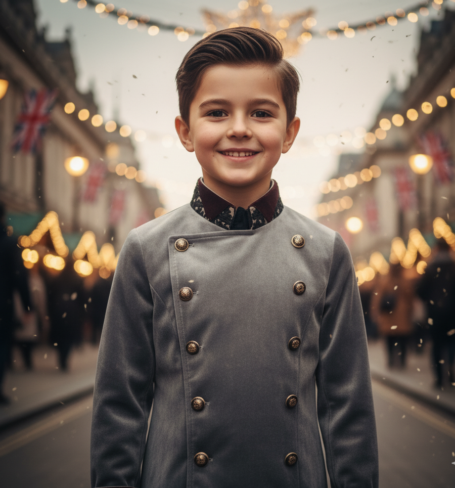 Boys Velvet Tails Tuxedo Blazer 3-12Y Slim Fit Formal party Jacket christmas