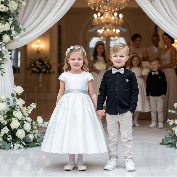 Boys Black Cotton Long Sleeve Shirt – Lightweight & Stylish Top for Ages 3-7 YeaBoys Black Cotton Shirt – Lightweight Long Sleeve Page Boy Shirt for Wedding & Formal Occasions (Ages 3–7)