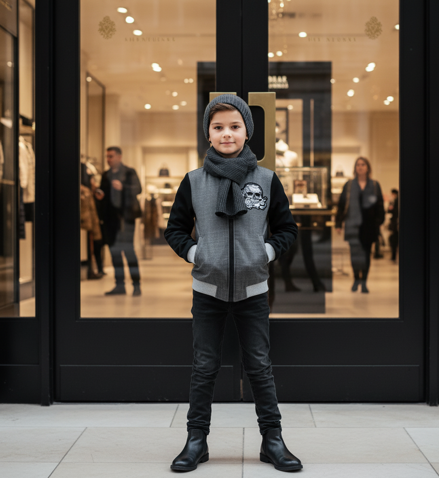 Boys Cotton Jacket Autumn Coat Stylish Casual Outerwear for Kids 3-7 Y Toddler