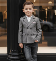 Boy Formal Blazer Smart Suit Kids Junior Senior School Jacket3-4-5-6-7-8-9-10-12