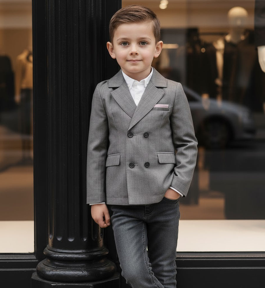 Boy Formal Blazer Smart Suit Kids Junior Senior School Jacket3-4-5-6-7-8-9-10-12