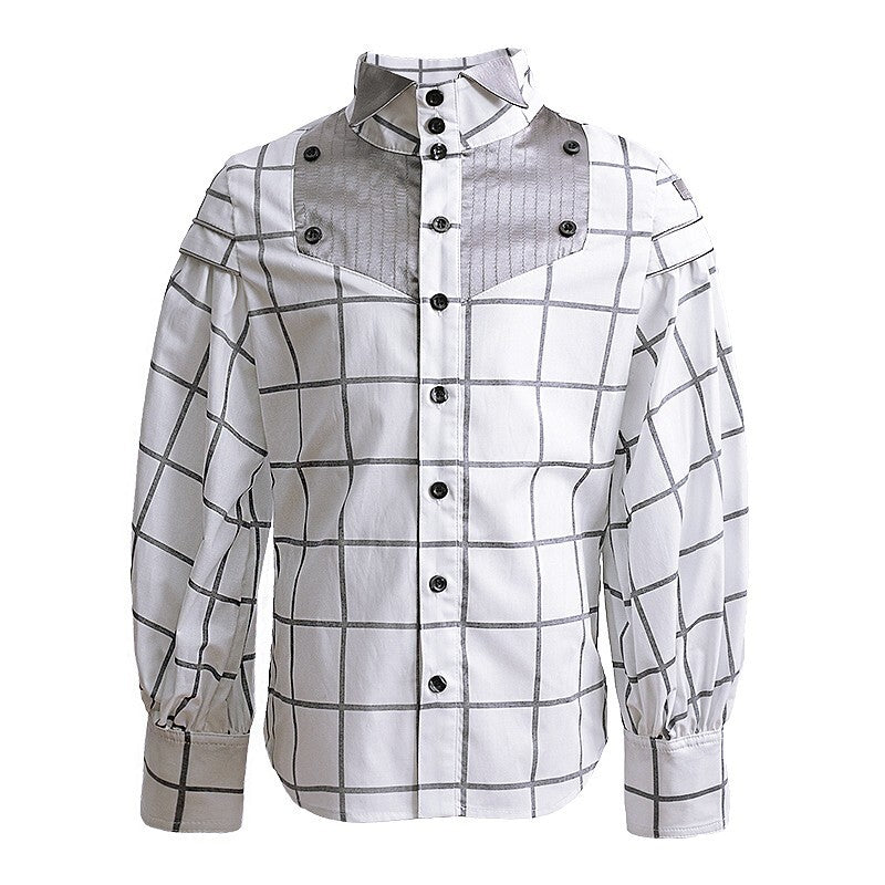 boys Vintage Cotton Long Sleeve Shirt Classic Style Top for Kids 3-14 Y party