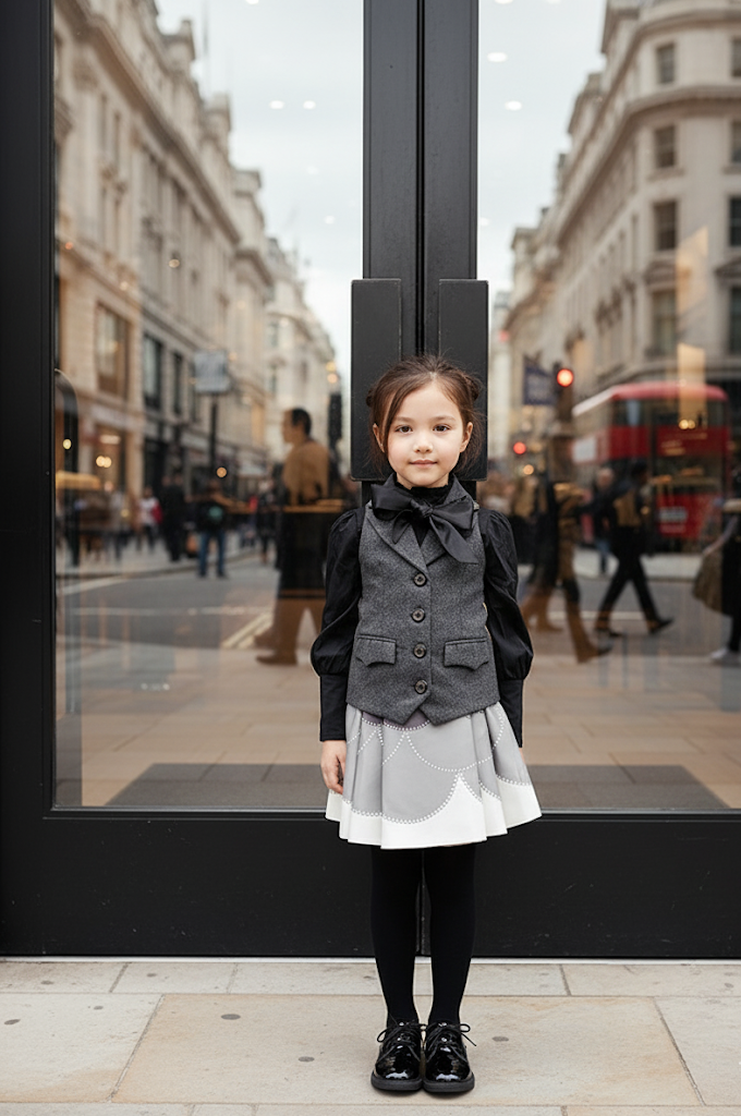 Girls Fairytale Wool Waistcoat with Bowtie 3-10Y  Cosplay Vest Costume festival