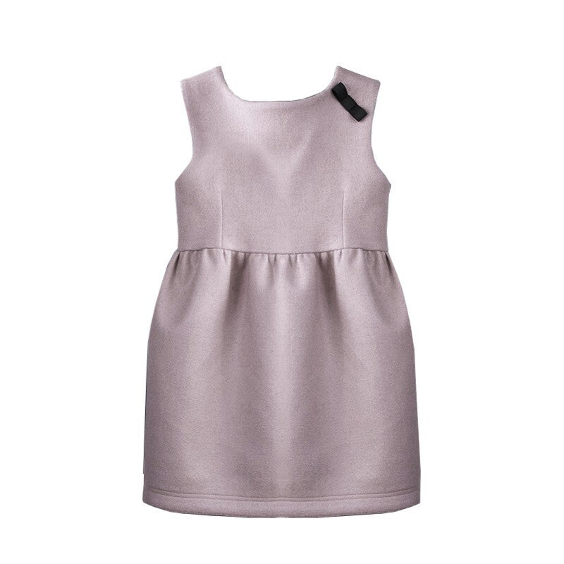 Girls Woolen Vest  Dress  Baby Doll Mini Dress Runs Small Pls Order 1–2 Sizes Up