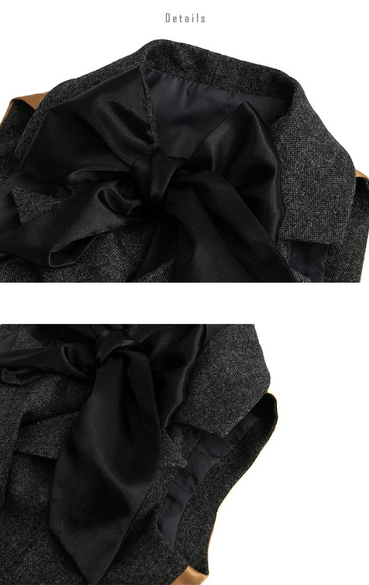 Girls Fairytale Wool Waistcoat with Bowtie 3-10Y  Cosplay Vest Costume festival