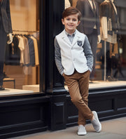 Boys Velvet Blazer Stylish Casual Short Jacket for Kids Toddler 3–7 Years Autumn