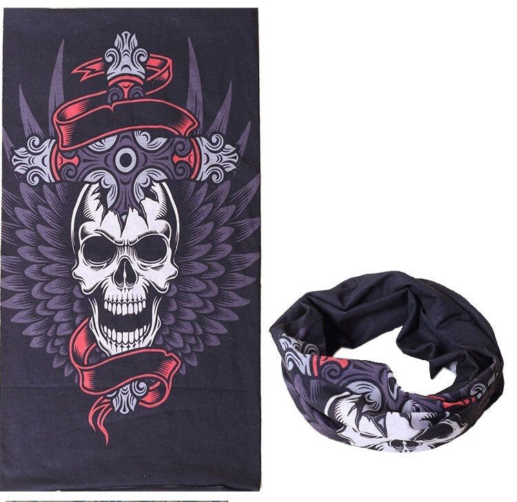 Neck Tube Scarf – Printed Face Warmer Snood for Biker Cycling Snood Warmer Banda