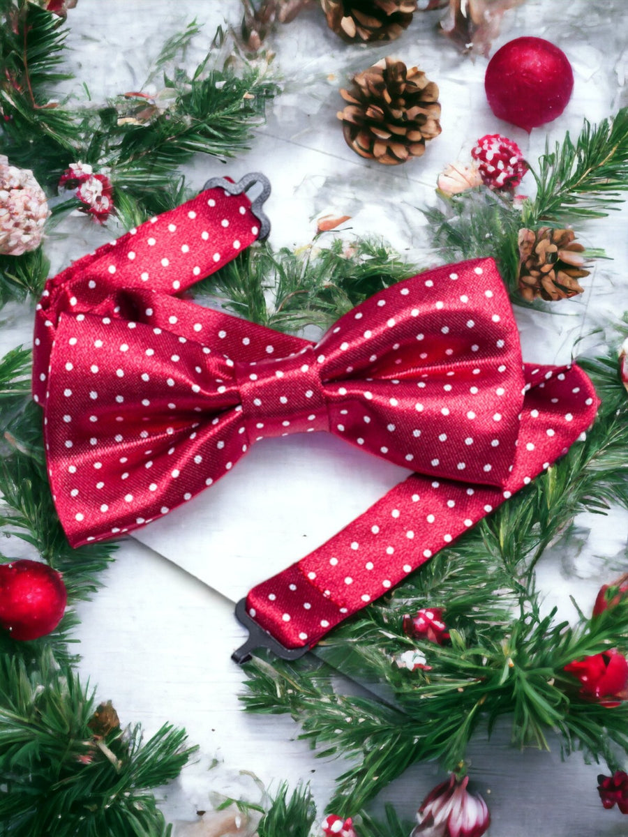 Polka Dot Bow Tie for Boys – Clip-On Fancy Fancy Dress Boys Wedding PreTied