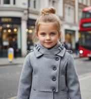 Girls WOOL Coat 3-4-5y Cute Baby Doll Style thick warm woolen jacket festivel