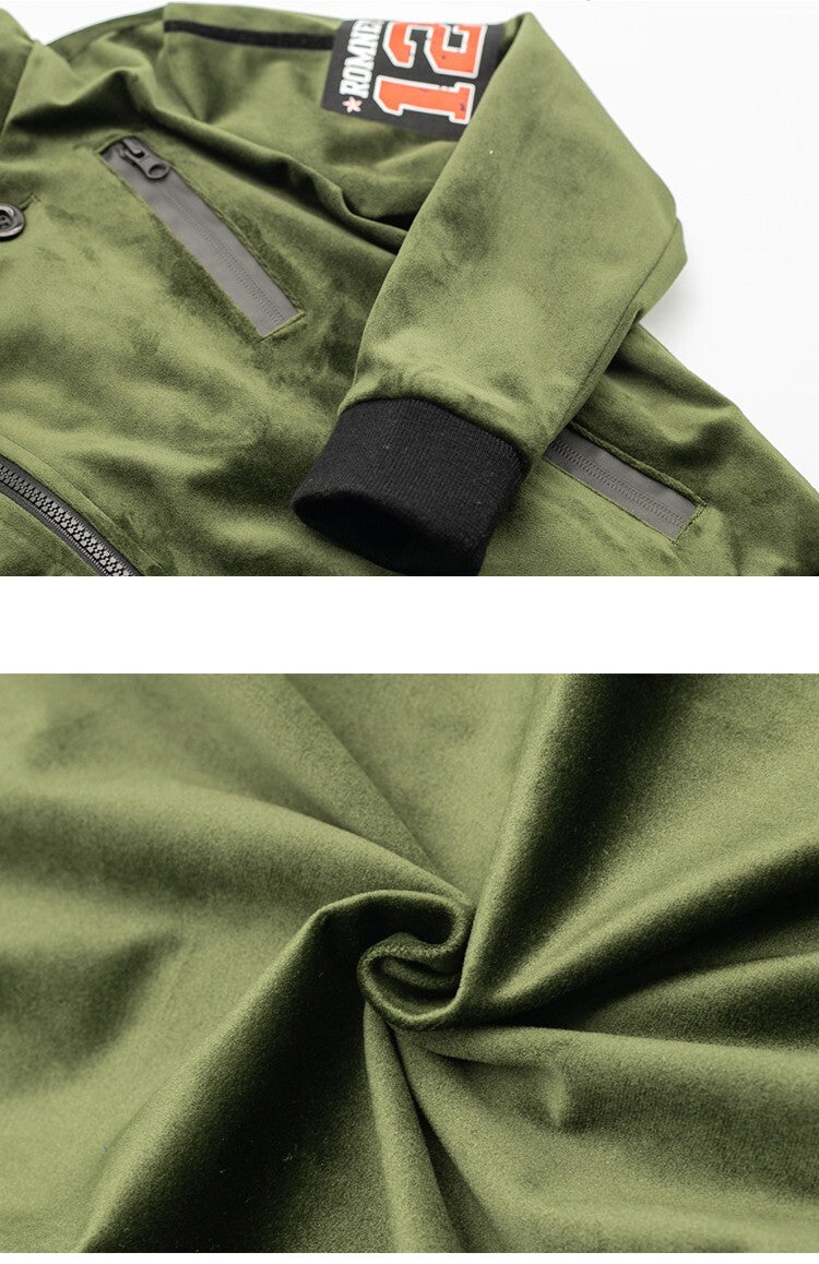 Kids' Velvet Blazer Boys' Green Jacket Spring Autumn Outfit Toddler 3-7 Years