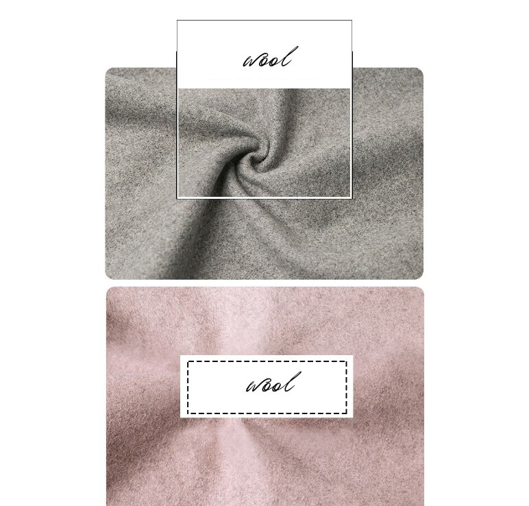 Girls' Woolen Winter long Coat  beautiful Warm Jacket Grey/Pink 3–9 Years