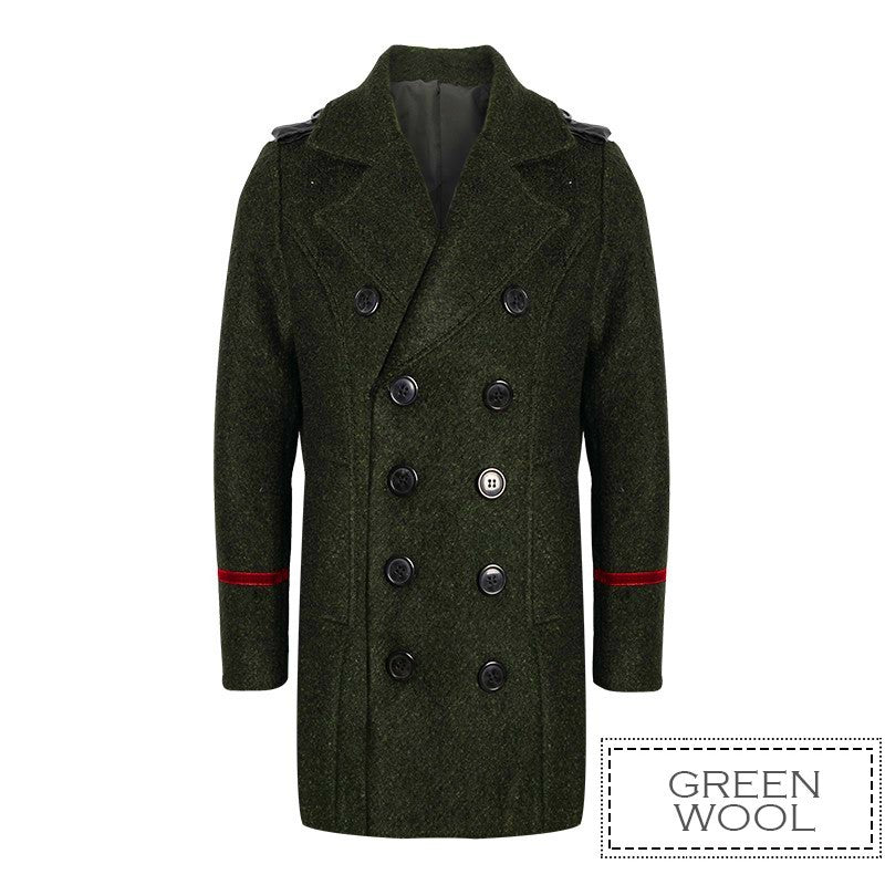 Boys Military Style Woolen Jacket  Smart 2025 winter Casual Cashmere Coat 3-9Y