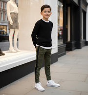 Boys Slim Fit strenching Pants Gray Stretch Casual Trousers 4-12Y easy match