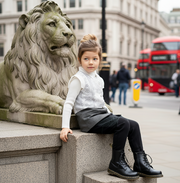 Girls Vintage Lace Vest Sleeveless long Cardigan 3-12Y holiday top all seasons